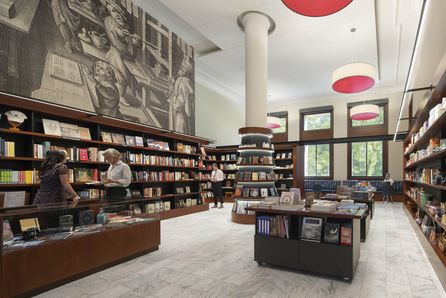Newberry Library Bookshop, lighting design by Schuler Shook